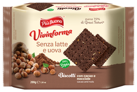 PIU BUONO VIVINFORMA 200g kakaovo-oříškové sušenky