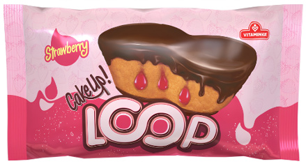 LOOP STRAWBERRY 47g jahodový dortík