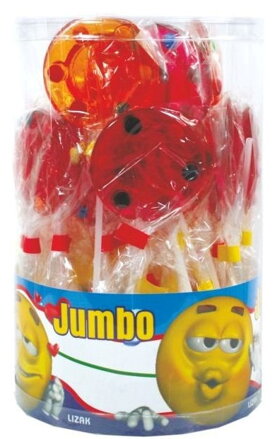 JUMBO 30g ovocné lízátko s bonbóny (Balení: 50ks 1ks od 5,90Kč)