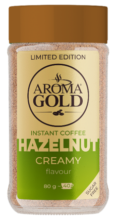 AROMA GOLD HAZELNUT 80g oriešková instantní káva