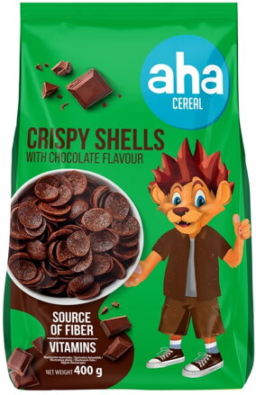 AHA CEREAL CRISPY SHELLS  400g lískooříškové polštářky