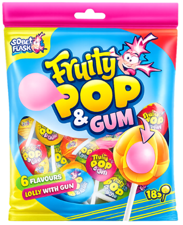 FRUIT POP&GUM 288g lízátka se zvýkačkou