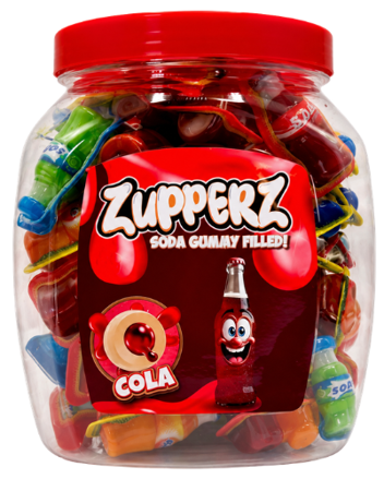 ZUPPERZ COLA 10g želé s náplní (Balení:65ks 1ks=3,90Kč)