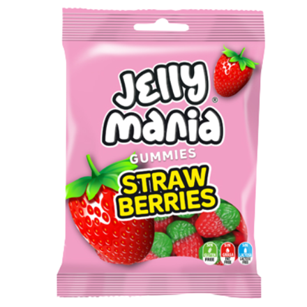 JELLY MANIA STRAWBERRY SWEET 100g želé bonbóny
