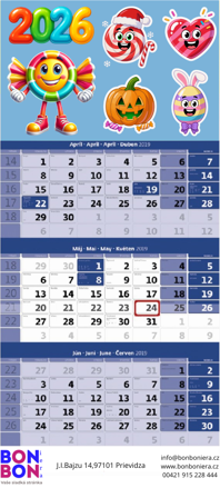 BONBONIERA KALENDÁŘ 2026