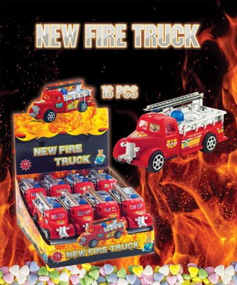 NEW FIRE TRUCK 10 g hračka + cukrovinky (balení: 16 ks, 1 ks = 1,05 EUR) NEW FIRE TRUCK 10 g hračka + cukrovinky (balení: 16 ks, 1 ks = 1,05 EUR)
