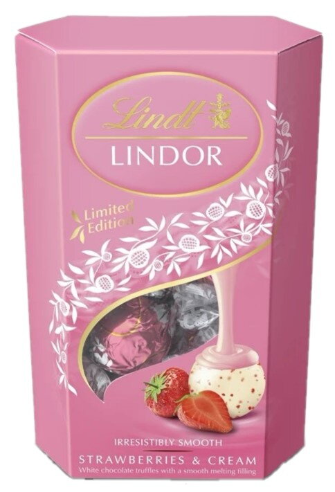 LINDOR 200g jahodovo-smetanové bonbóny