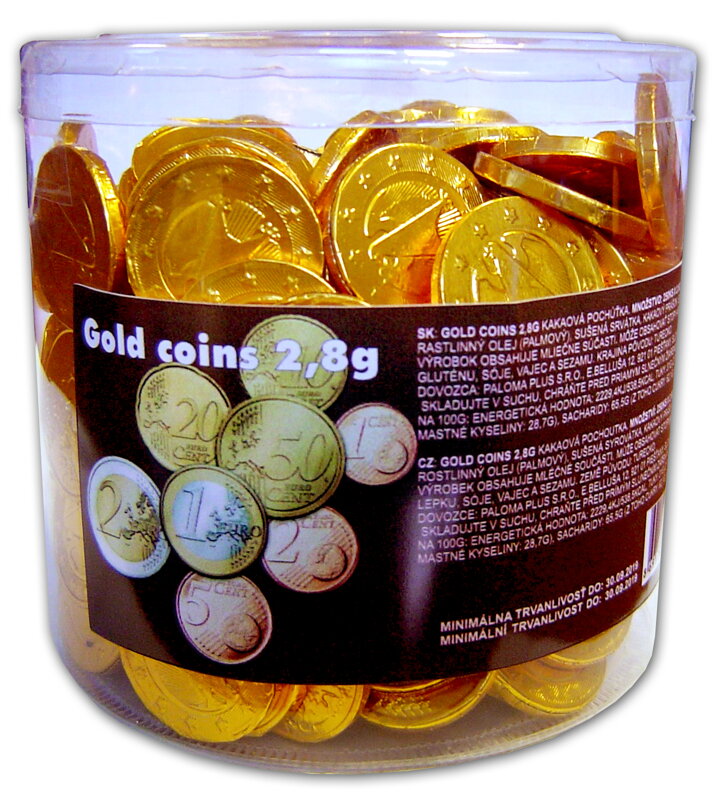 ČOKOLÁDOVÉ MINCE 2,8g (balenie:250ks 1ks od 0,035eur)(exp.16/08/25) ČOKOLÁDOVÉ MINCE 2,8g (balenie:250ks 1ks od 0,035eur)(exp.16/08/25)
