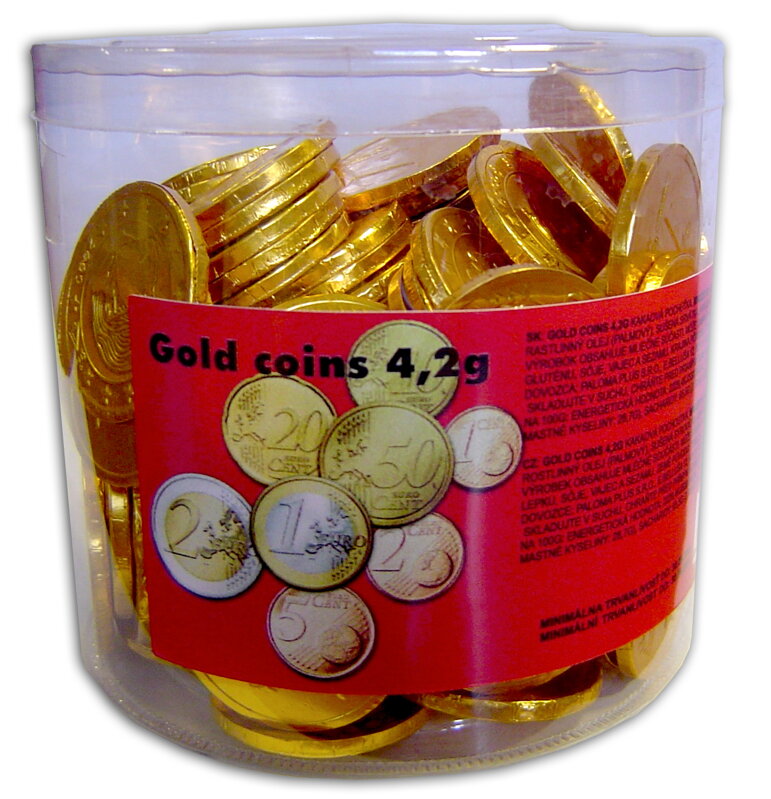 ČOKOLÁDOVÉ MINCE 4,2g (balenie:150ks 1ks od 0,06eur)(exp.21/08/25) ČOKOLÁDOVÉ MINCE 4,2g (balenie:150ks 1ks od 0,06eur)(exp.21/08/25)