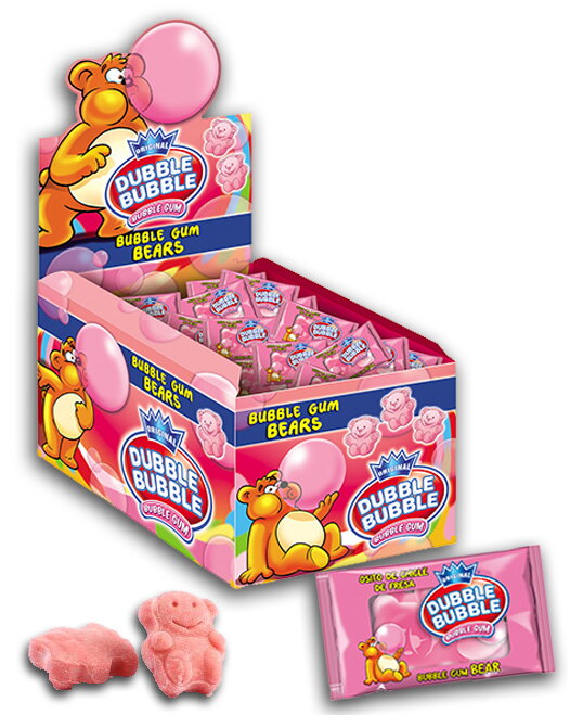 DUBBLE BUBBLE BEARS 4,5g ovocné žvýkačky (Balení:150ks 1ks od 0,04eur) DUBBLE BUBBLE BEARS 4,5g ovocné žvýkačky (Balení:150ks 1ks od 0,04eur)