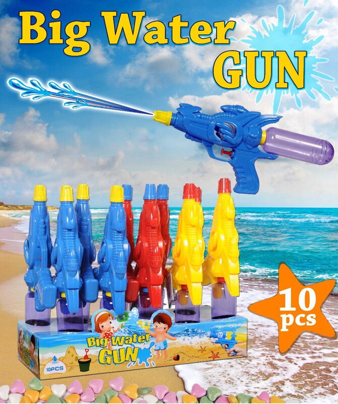 BIG WATER GUN 10 g hračka + cukrovinky (balení: 10 ks, 1 ks = 1,35 EUR)