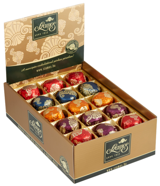 SZAMOS ROSE BALL 18g marcipán v čokoláde (Balení:30ks 1ks=25Kč)