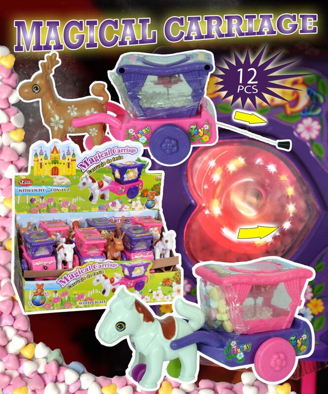 MAGIC CARRIAGE 10g hračka+cukríky (Balení:12ks 1ks=34Kč) MAGIC CARRIAGE 10g hračka+cukríky (Balení:12ks 1ks=34Kč)
