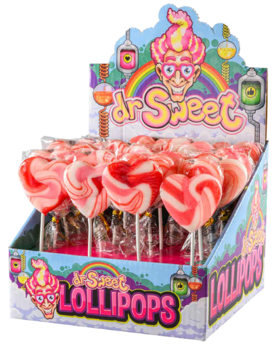 FELKO LOLLIPOPS 20g srdíčková lízátka (Balení:24ks 1ks=10Kč)
