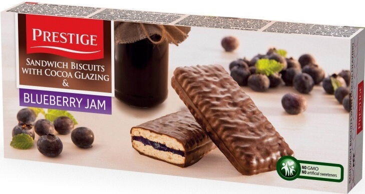 SANDWICH CHOCO 178g borůvkové sušenky