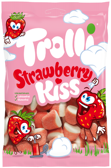 TROLLI KISS 100g jahodové želé bonbóny