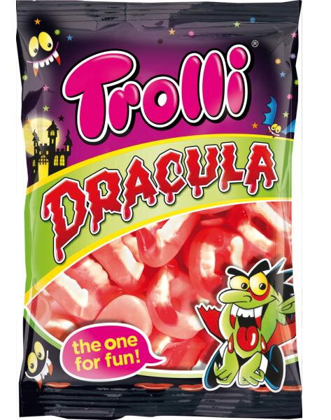 TROLLI DRACULA 200g želé bonbóny ve tvaru zubů TROLLI DRACULA 200g želé bonbóny ve tvaru zubů