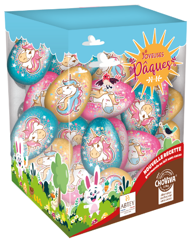 ABTEY UNICORN 12,5g čokoládové vajíčka (Balenie:50ks 1ks=6Kč)