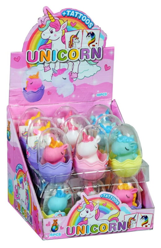 UNICORN TATTOS 10g cukríky s hračkou (Balení:18ks 1ks=23Kč) UNICORN TATTOS 10g cukríky s hračkou (Balení:18ks 1ks=23Kč)