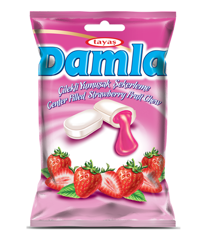 DAMLA STRAWBERRY 90g jahodové bonbóny