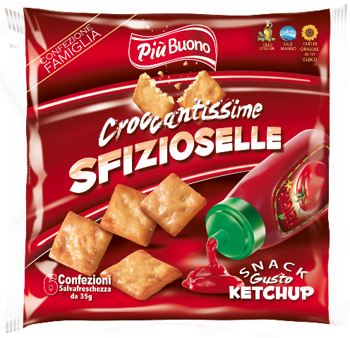 PIU BUONO SZIZIOSELLE 180g kečup snack