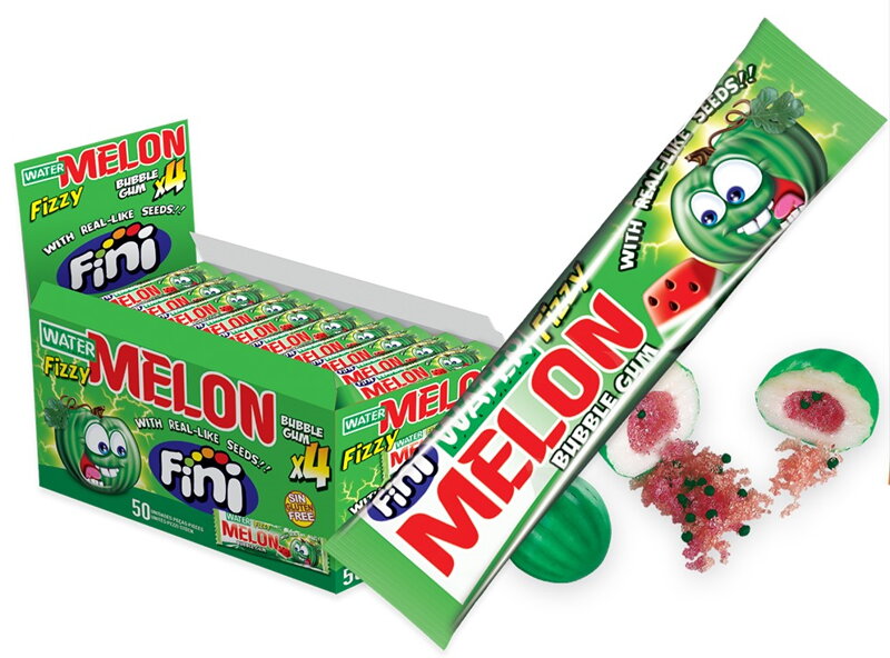 FINI FIZZI4MELON 20g kyselé žvýkačky (Balení:50ks 1ks od 7,50Kč) FINI FIZZI4MELON 20g kyselé žvýkačky (Balení:50ks 1ks od 7,50Kč)