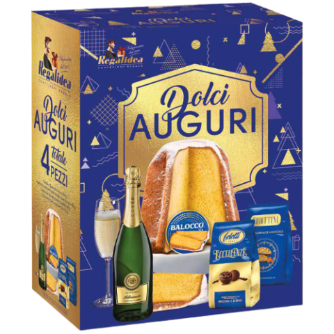 REGALIDEA BLUE DOLCI AUGURI darčekový box 