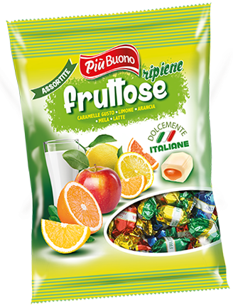 PIU BUONO FRUTOSSE 175g ovocné bonbóny