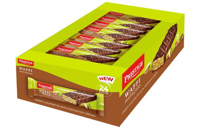 WAFFI PISTACHIO 21g pistáciové oplatky (Balení: 24ks 1ks od 4,40Kč)