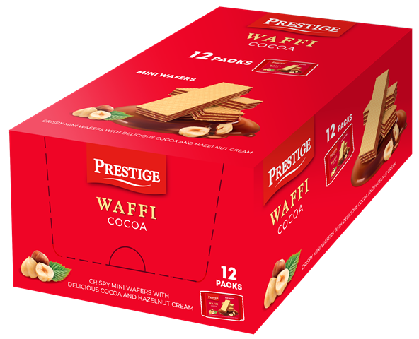 WAFFI COCOA 40g lískooříškové oplatky (Balení: 12ks 1ks od 5,90Kč) WAFFI COCOA 40g lískooříškové oplatky (Balení: 12ks 1ks od 5,90Kč)