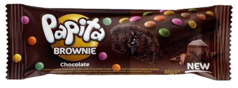 PAPITA BROWNIE 40g čokoládová s lentilkami PAPITA BROWNIE 40g čokoládová s lentilkami