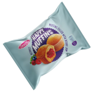 HAPPY MUFFINS 40g lesní ovoce pečivo HAPPY MUFFINS 40g lesní ovoce pečivo