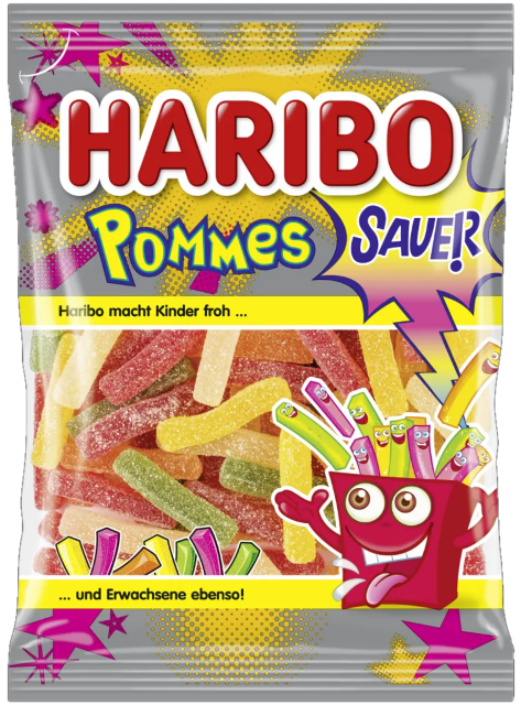 HARIBO POMMES SAUER 175g želé bonbóny HARIBO POMMES SAUER 175g želé bonbóny