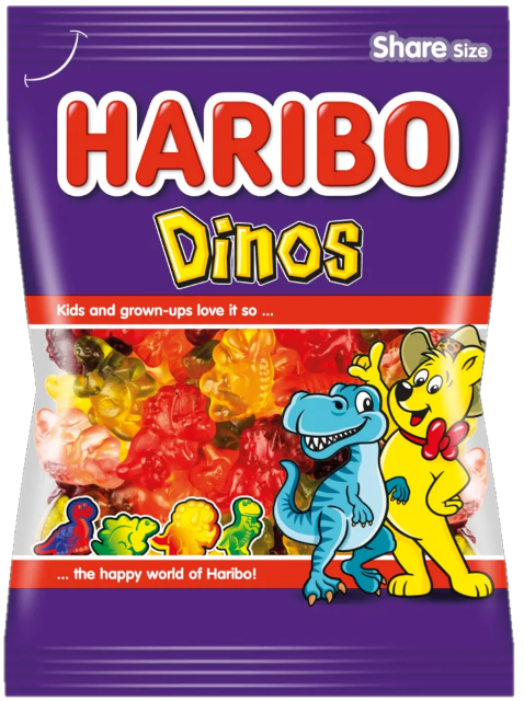 HARIBO DINOS 100g želé bonbóny HARIBO DINOS 100g želé bonbóny