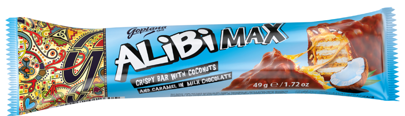 ALIBI MAX COCONUT 49g čokoládová tyčinka (exp.29/08/25)