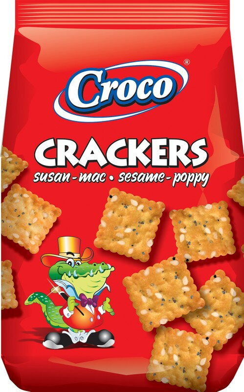 CROCO CRACKERS 100g sezamovo-makové krekry CROCO CRACKERS 100g sezamovo-makové krekry