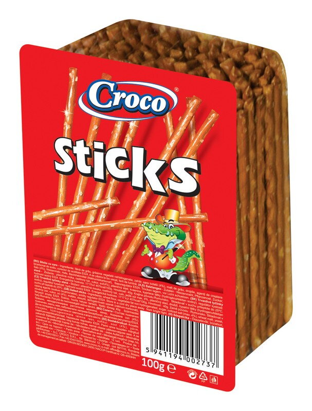 CROCO STICKS BLIESTER 100g slané tyčinky CROCO STICKS BLIESTER 100g slané tyčinky