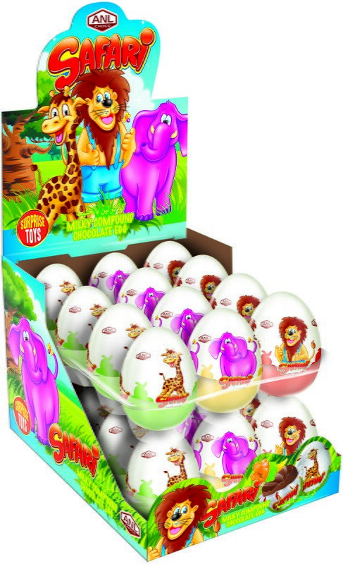 SAFARI EGGS 15g vajíčko s překvapením (Balení:24ks 1ks=8Kč)