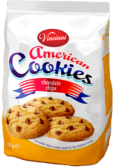 AMERICAN COOKIES 125g čokoládové sušenky