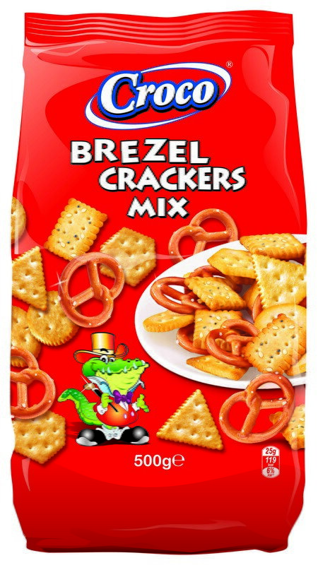 CROCO CRACKERS MIX 500g slané krekry CROCO CRACKERS MIX 500g slané krekry