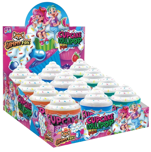 CUPCAKE LOLLIPOP 10g lízatko s práškem (Balení:12ks 1ks od 18,50Kč) CUPCAKE LOLLIPOP 10g lízatko s práškem (Balení:12ks 1ks od 18,50Kč)