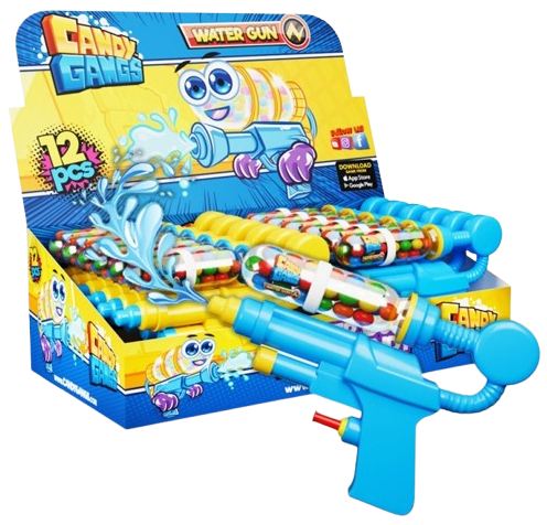 CANDY GANGS WATER GUN 20g hračka s cukríkmi (Balení:12ks 1ks=27,50Kč)