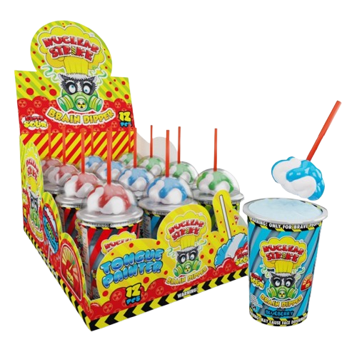 NUCLEAR STRIKE BRAIN DIPPER 60g lízátko s práškem (Balení:12ks 1ks=17,90Kč) NUCLEAR STRIKE BRAIN DIPPER 60g lízátko s práškem (Balení:12ks 1ks=17,90Kč)