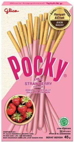 POCKY STRAWBERRY 45g jahodové paličky POCKY STRAWBERRY 45g jahodové paličky