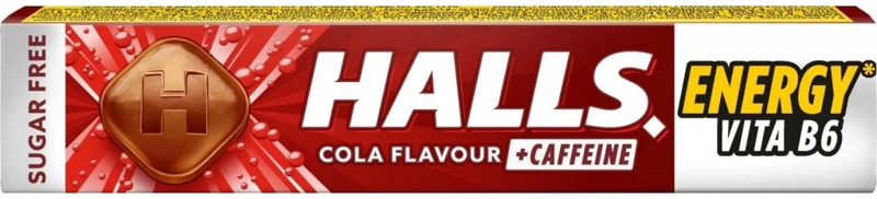 HALLS COLA/CAFFEIN 33.5g bonbóny