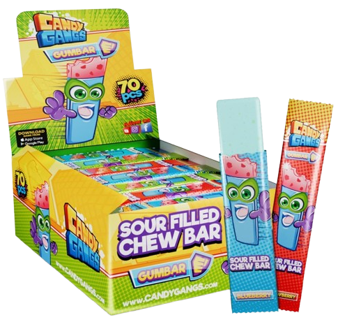 CANDY GANGS GUMBAR 12g cukrovinka (Balení:70ks 1ks=3Kč) CANDY GANGS GUMBAR 12g cukrovinka (Balení:70ks 1ks=3Kč)