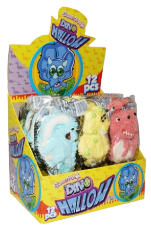 CANDY GANGS DINO 35g marshmallow lízátka (Balení:12ks 1ks=17,90Kč) CANDY GANGS DINO 35g marshmallow lízátka (Balení:12ks 1ks=17,90Kč)