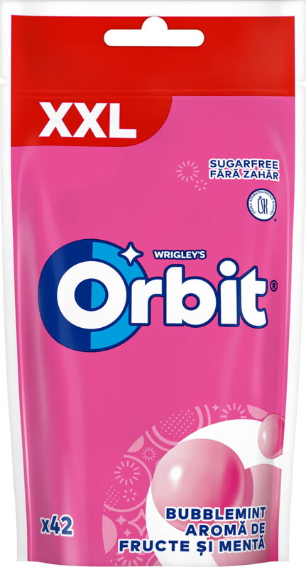 ORBIT BUBBLEMINT 56g ovocné žvýkačky ORBIT BUBBLEMINT 56g ovocné žvýkačky