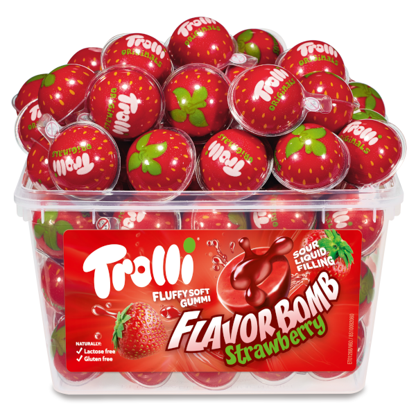 TROLLI BOMB 18,8g jahoda (Balení 60ks 1ks=13Kč) TROLLI BOMB 18,8g jahoda (Balení 60ks 1ks=13Kč)