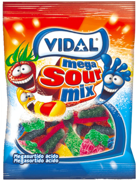VIDAL SOUR MIX 90g želé bonbóny VIDAL SOUR MIX 90g želé bonbóny